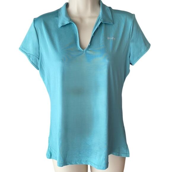 NWT ~ WILLIT Blue Quick Dry UPF 50 Sun Protection Activewear Top ~ Women's SMALL - Picture 7 of 11